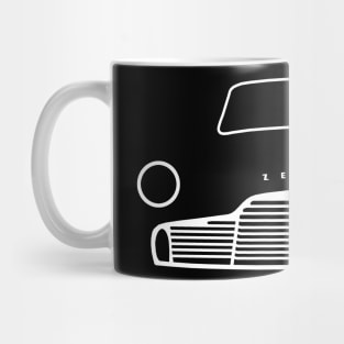 Ford Zephyr Mk II classic car outline graphic (white) Mug